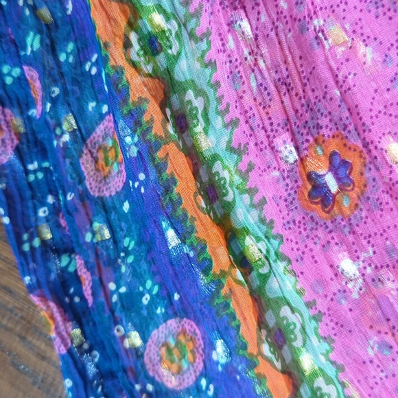 ANTHRO I Boho Sheer Smocked Antonella Peasant Blouse Top by Akemi + Kin, XS - Picture 11 of 15